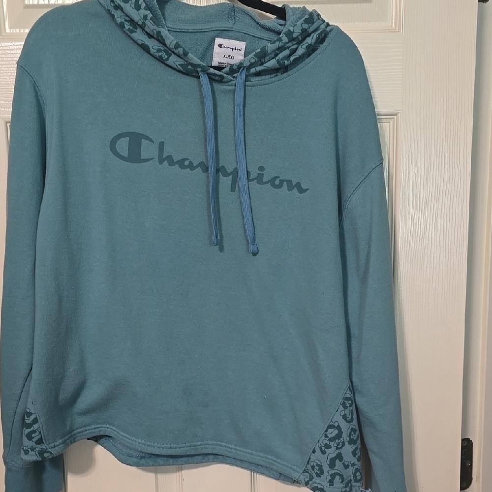 Champion Women's Blue Hoodie‎ Sweater